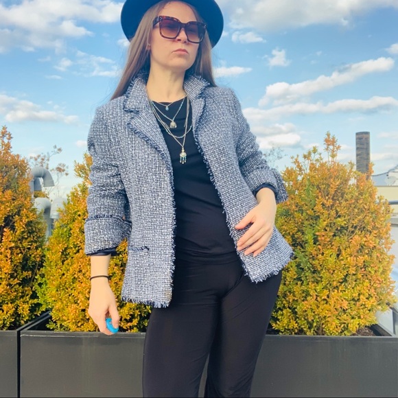 Daisy Fuentes Fringed Denim Cardigan Plus Blazer - Picture 6 of 16